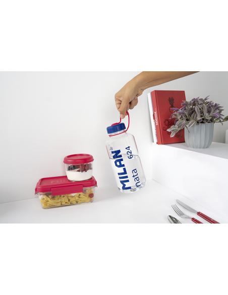 Fiambrera de tritán hermética redonda 0,5l nata® 624 rosa 8411574106609 78853 MILAN