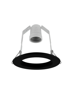 ARO REFLECTORA ACERO E27 R80 NEGRO