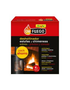 Deshollinador en sobres para estufas y chimeneas 4 uds x 100 g 8426584502204 74447 FLOWER