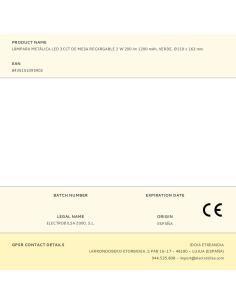 Lámpara metálica led 3cct de mesa recargable 2 w 200 lm, verde, ø110 x 163 mm 8435151095902 30076 FBRIGHT 2