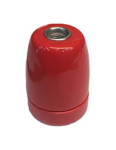 Portalámparas cerámico vintage e27 4 a 100 w 250 v~ rojo, ø47 x 59 mm 8435151088461 44148 F-LINE