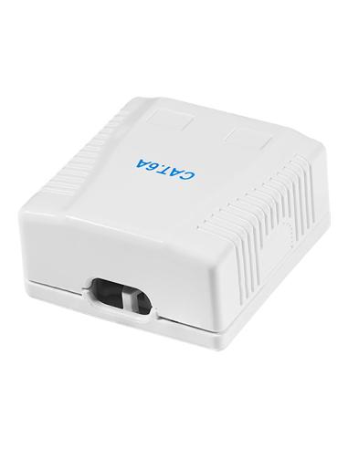 Caja de superficie 2 conectores rj45 cat. 6a apantallado 4052792076424 55037 LOGILINK