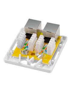 Caja de superficie 2 conectores rj45 cat. 6a apantallado 4052792076424 55037 LOGILINK 2