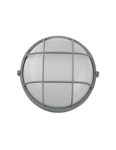 APLIQUE MURAL HATCH REJILLA 190 GRIS PLATA