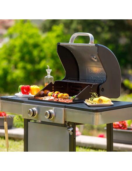 Barbacoa de gas bxog7200e con 2 quemadores 116 x 58 x 118,5 cm 8432406330016 74482 BLACK+DECKER