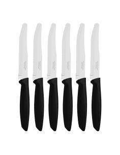 Cuchillos dentados para carne punta redonda, plenus, negro, 6 uds 7891112289048 29086 TRAMONTINA
