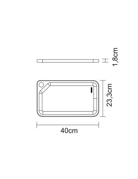 Tabla para cortar y servir 40 x 23,3 x 1,8 cm 7896403780587 29088 TRAMONTINA