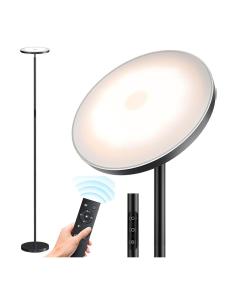 Lámpara de pie led dencel, 24 w, 3cct, dim, 2200 lm, negra, ø25 x 175 cm 8435775602814 30218 CRISTALRECORD 2