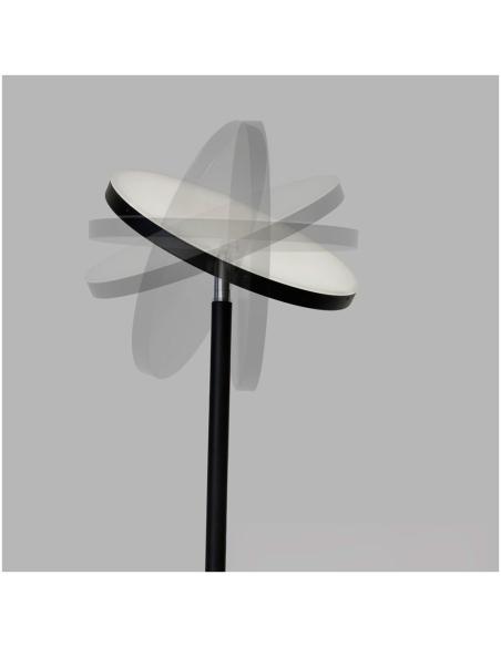 Lámpara de pie led dencel, 24 w, 3cct, dim, 2200 lm, negra, ø25 x 175 cm 8435775602814 30218 CRISTALRECORD