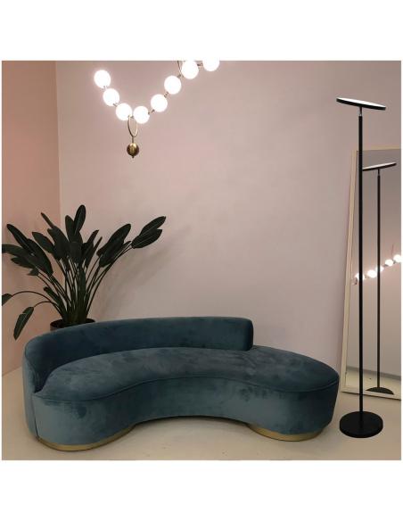 Lámpara de pie led dencel, 24 w, 3cct, dim, 2200 lm, negra, ø25 x 175 cm 8435775602814 30218 CRISTALRECORD