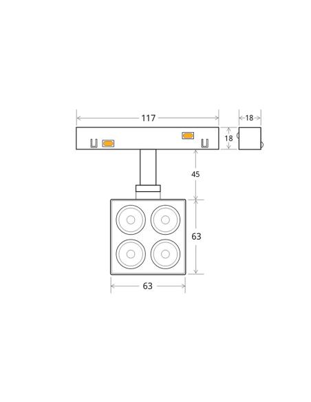 MAGNETIC Spot SKAF, 8W