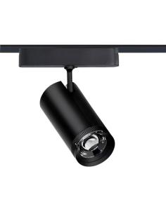 Foco carril SPOT SLIM 48V, 18W, 10-55º ajustable, negro