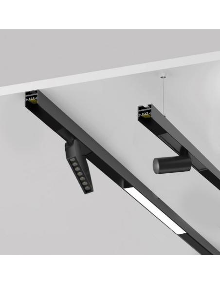 MAGNETIC TRACK Ultra Thin superficie Carril negro 1m