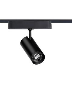 Foco carril SPOT SLIM 48V, 12W, 10-55º ajustable, negro