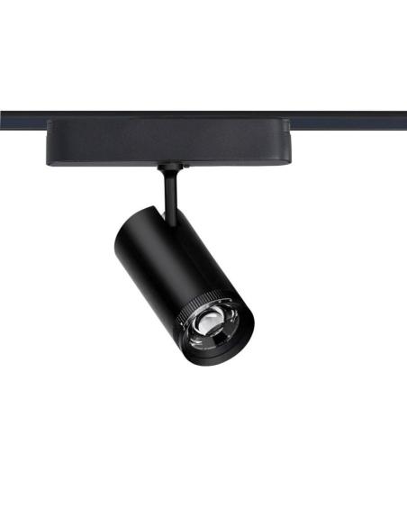 Foco carril SPOT SLIM 48V, 12W, 10-55º ajustable, negro