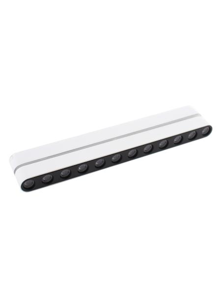 Foco carril SNOW SLIM 252mm Basculante 48V, 12W, 24º, blanco