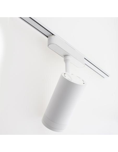 Foco carril SPOT SLIM 48V, 12W, 10-55º ajustable, blanco