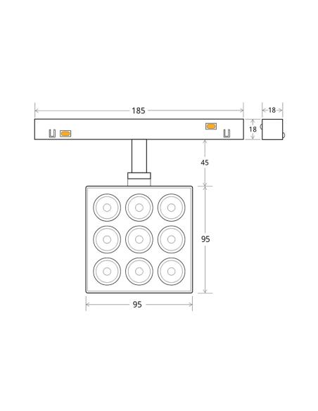 MAGNETIC Spot SKAF, 18W