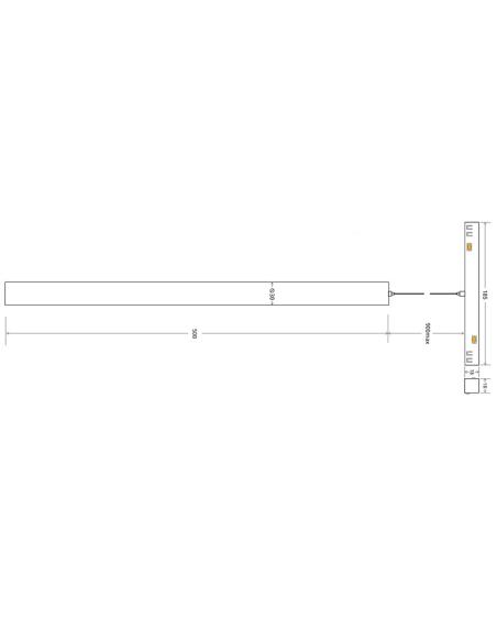 MAGNETIC Spot FADO 500mm, 6W, blanco