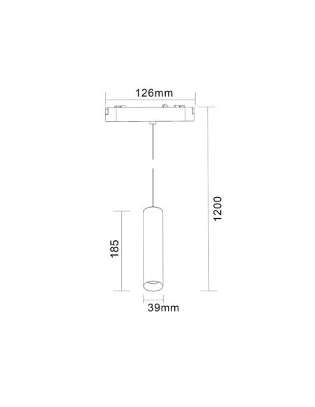 Foco Suspend SLIM 48V, 18W, 24º, blanco