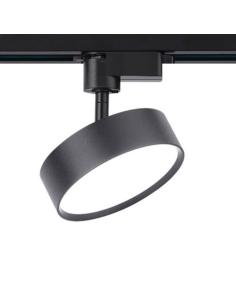Foco LED KAST carril monofásico, 24W, negro