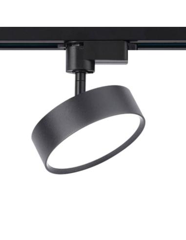 Foco LED KAST carril monofásico, 24W, negro