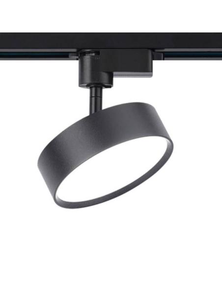 Foco LED KAST carril monofásico, 24W, negro