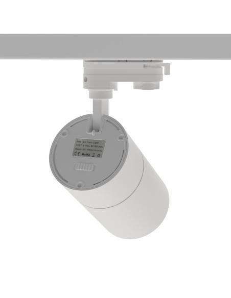 Foco carril Monofásico PIKE RAIL LED blanco 30W, CCT, Triac regulable