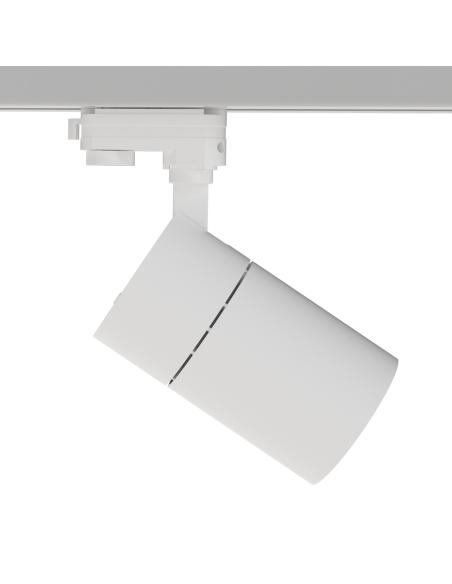Foco carril Monofásico PIKE RAIL LED blanco 30W, CCT, Triac regulable