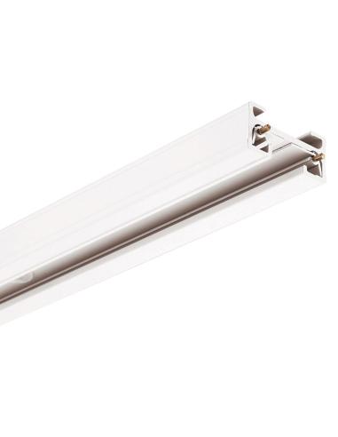 Carril monofásico con conector, 1 metro, blanco, cuadrado