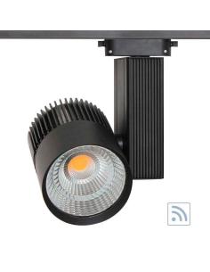 Foco carril Monofásico CRONOLUX Chip CREE led, negro 30W, RF Regulable