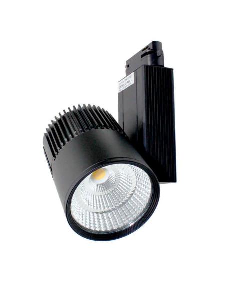 Foco carril Monofásico CRONOLUX Chip CREE led, negro 30W, RF Regulable