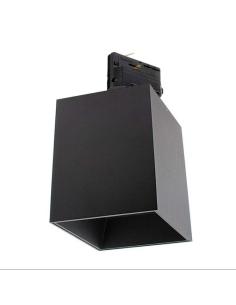 Foco LED Carril Trifásico Negro PROLUX Rail Housing Square 135