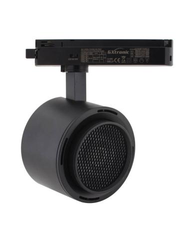 Foco carril Monofásico ROMA, 40W-34W, negro, regulable 24º-60º, UGR13, CCT