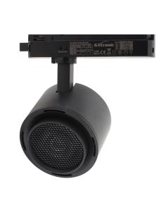 Foco carril Monofásico ROMA, 40W-34W, negro, regulable 24º-60º, UGR13, CCT 2