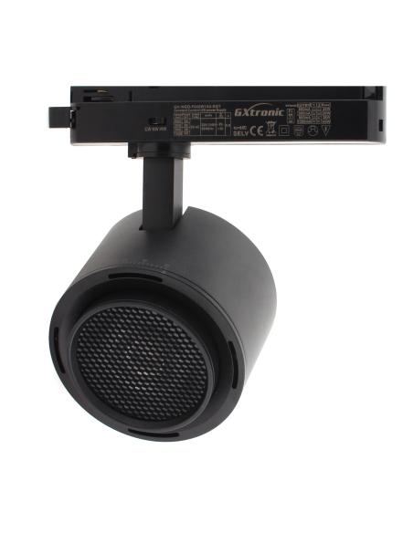 Foco carril Monofásico ROMA, 40W-34W, negro, regulable 24º-60º, UGR13, CCT