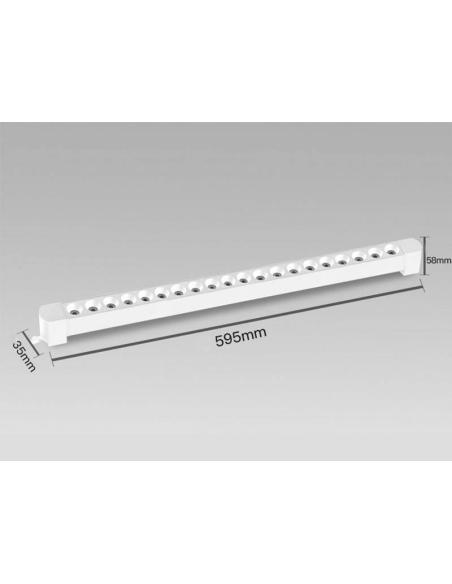 Foco carril LINEAL VERK RAIL 600, 40W, blanco