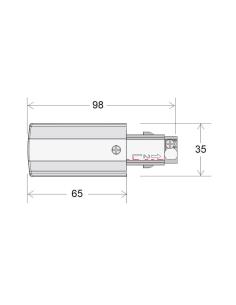 Conector carril trifásico a red, blanco 2