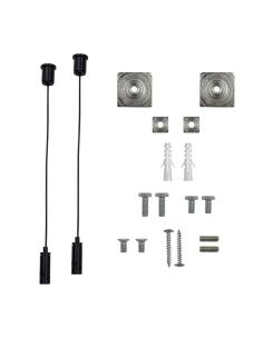Set de 2 cables de suspensión 2m para perfiles y carriles, negro 2