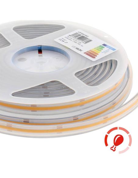 Tira LED Monocolor COB, DC24V, 5m (512Led/m), 60W, IP67, Carnes y frutas