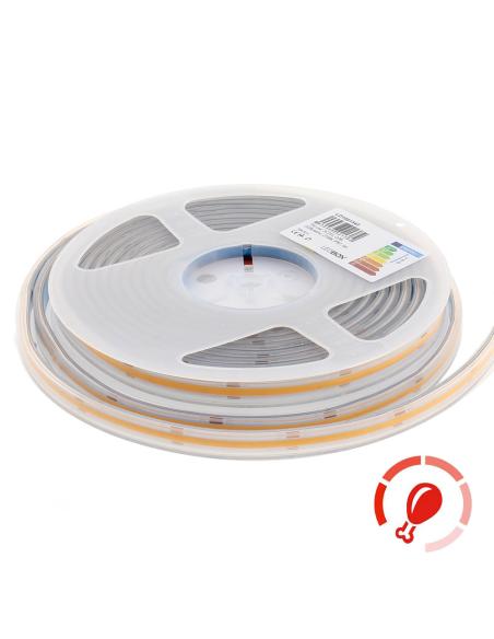 Tira LED Monocolor COB, DC24V, 5m (512Led/m), 60W, IP67, Carnes y frutas