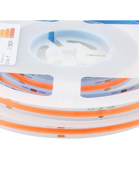 Tira LED Monocolor COB, DC24V, 5m (512Led/m), 60W, IP20, Carnes y frutas