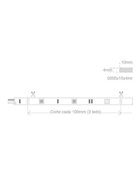 Tira LED SMD5050, DC12V, 5m (60 Led/m), ROSA - IP20