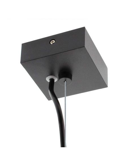 Kit suspensión cuadrado negro, 80x80mm