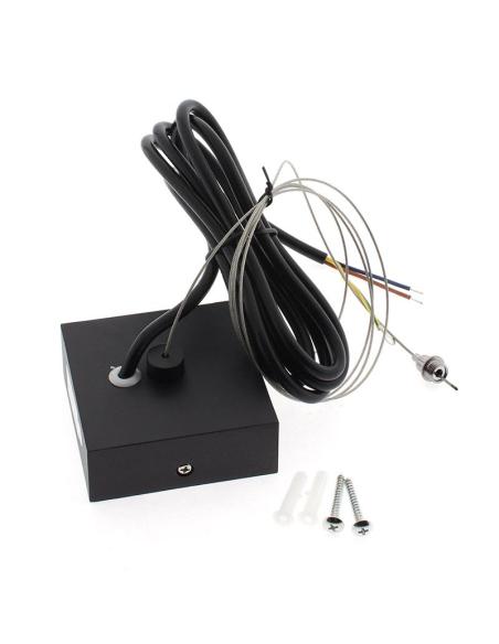 Kit suspensión cuadrado negro, 80x80mm