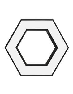 Luminaria colgante o superficie XAGON, Ø600mm, 50W, negro 2