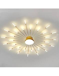 Lámpara Fireworks Led, 30W+8W, Ø128cm, CCT, gold + mando
