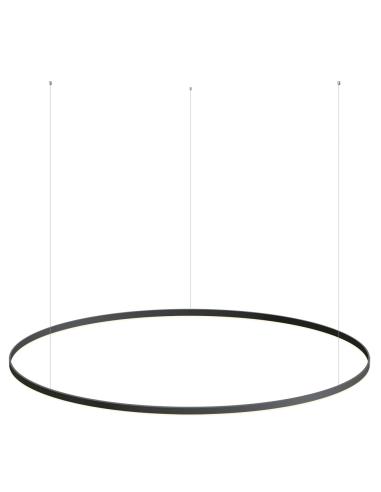 Luminaria colgante RING 95W, Ø1500mm, negro