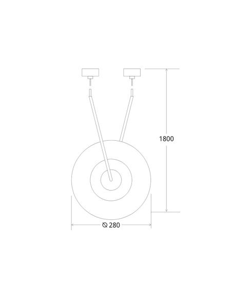 Lámpara colgante HOSHI, 6W regulable