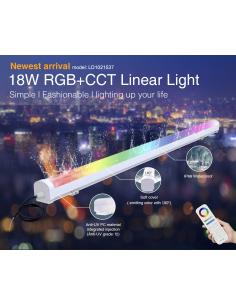 LED lineal, suspendido o superficie, 18W, RGB+CCT, RF, Alexa, SINC. 1m 2